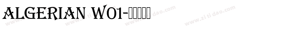 Algerian W01字体转换